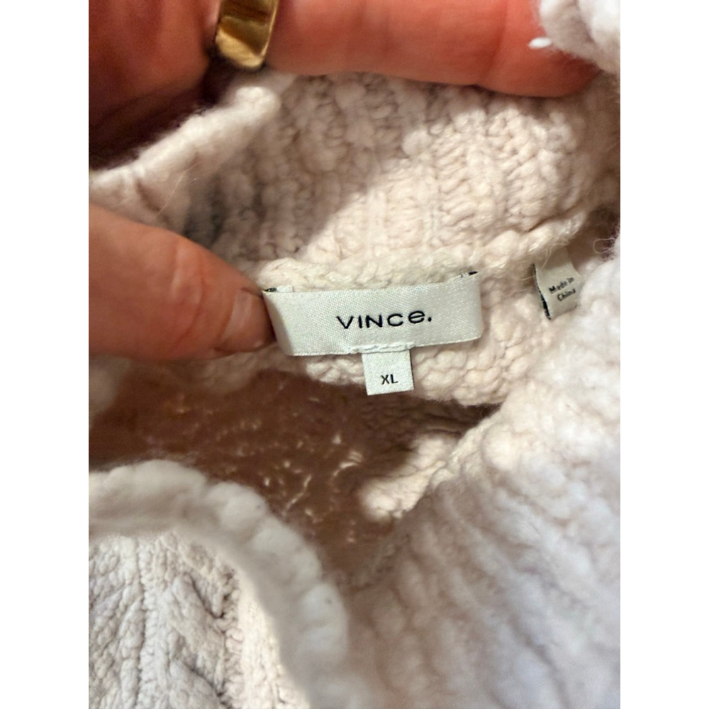 Women's Vince Blugh Cable Knit Turtleneck Sweater XL- wool